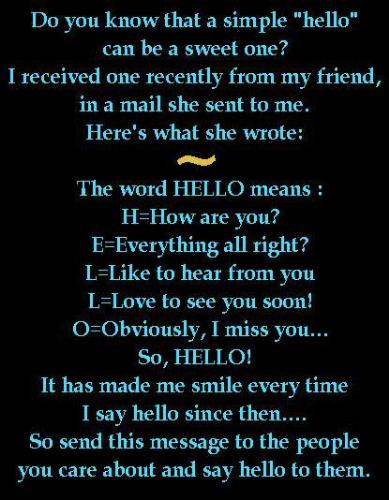 hello meaning