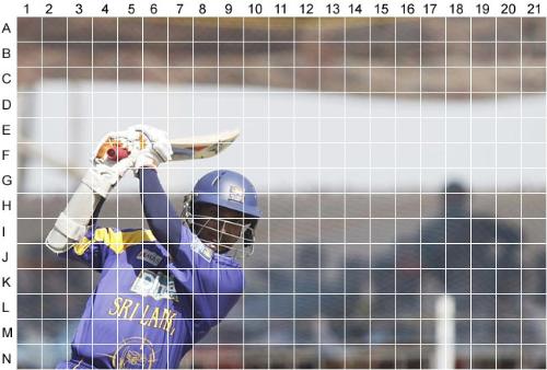 spot the ball - kumar sangakkara of srilanka hitting the ball... but wheres it?