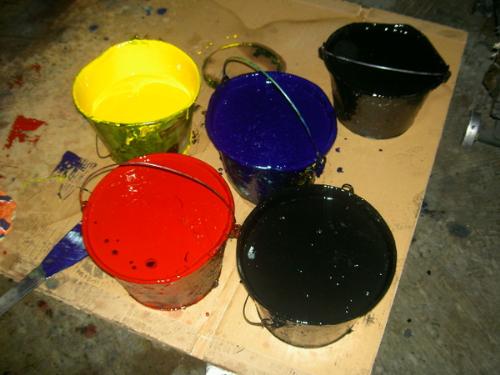 paint bucks - so many colors of painting!