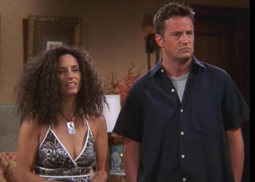 Monica and Chandler - Monica with her 'frizzy' hair