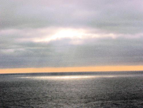 sunset at sea - I loved this tri color sky after the hurricane
