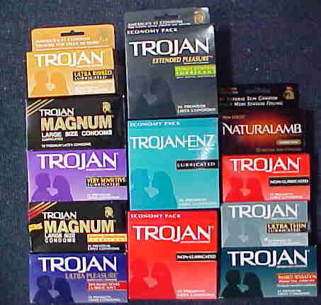 Trojan Condoms - This is an image of different varieties of Trojan Condoms