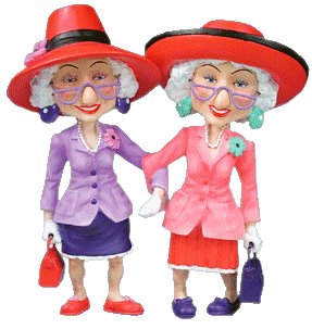 old ladies - old ladies going shopping