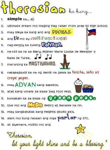high school - you are a theresian if..