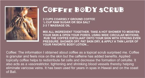 coffee scrubs - i hope you will like its aromatic scent.i hope you all love it..(",)