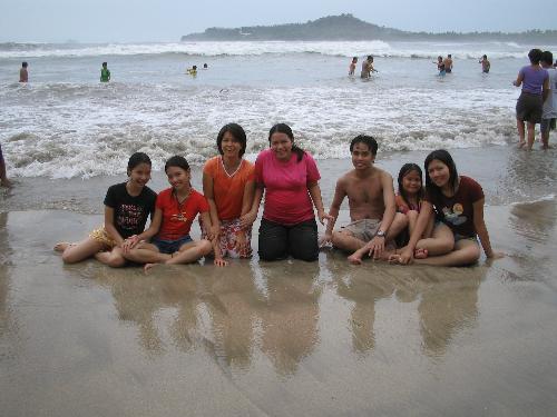 at the beach with my relatives - summer time..