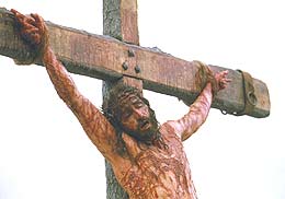 Passion of Christ - This is a scene from the movie, The Passion of Christ.. Jesus was nailed on the cross to die for our sins..