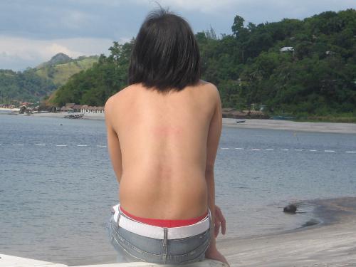 sun bathing - my friend's just enjoying the sun