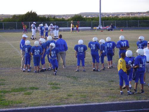 my sons football team - sports seems to be my sons only interest that makes him do good in school. 