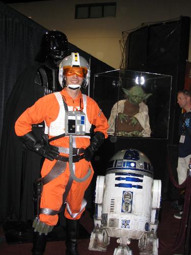 Rebel Pilot and R2 droid at Comic Con - This picture was taken at Comic Con in in Sand Diego.