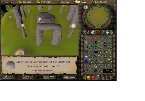 65 runecrafting - i took this when i got 65 rc (it still is lol, but close to 66 now)