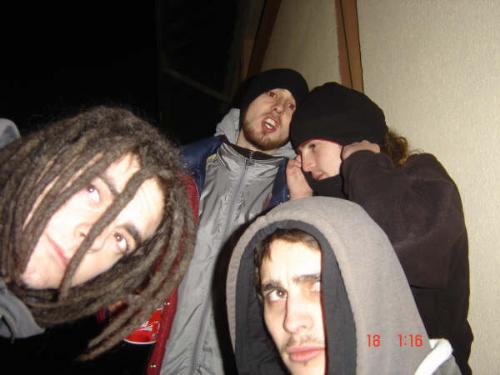 Me and my friens - This is me with my friends in the 'Snow Winter festival' when I had dreadlocks.