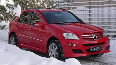 red mercedes - I drive an older red mercedes