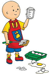 The Little Chef - A little is trying to fried an egg.