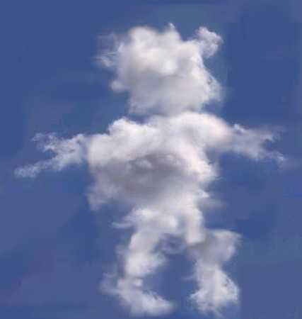 clouds like a man - Clouds that look like a man in a blue sky