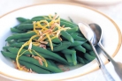 Beans with almonds  - beans with almonds and greengrass