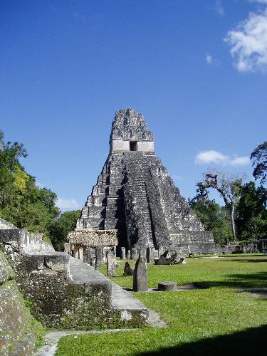 The amazing Mayan ruins at Tikal - I climed the Mayan ruins for amazing views of the rainforest with glimpse of animals like monkeys and brightly coloured birds. 