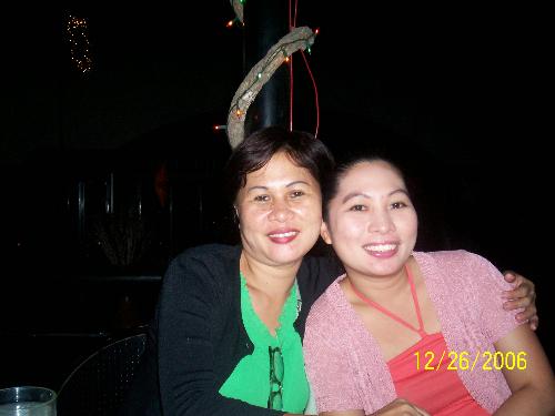 My Mama And I - Do I have my Mom's looks? :D I really love my Mama, I love her next to God, she's my best friend forever... This phot was taken last December, 2006 at Jack's Ridge Restaurant.