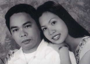 My Sister and my soon-to-be Brother-In-Law - My sister Jenny is getting married this year too, to her first and only boyfriend Glenn. This picture was taken at a studio for the purpose of putting it in their wedding invitation, which I am designing and printing right now :)
