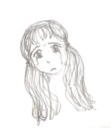 Crying - A sketch of a crying girl..
