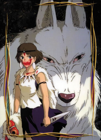 Mononoke Hime - One of the best animes ever done. Hayao Miyasaki, is also the creator of 'Nausicaa from the Valley from the Wind' and 'Sen to Chihiro no Kamikakushi' this one rated by the academy awards like the best animated movie of 2004 if i remember.