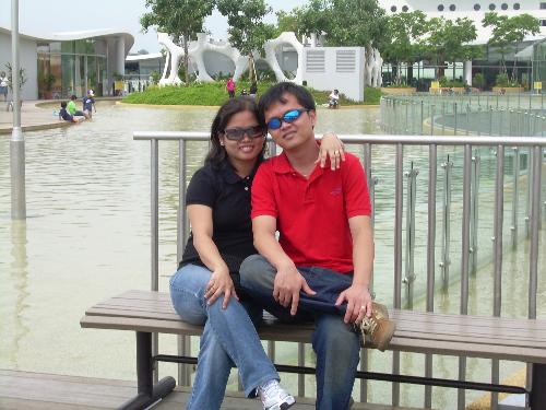 Vivo City - I love Vivo city, it's the mall near Sentosa. It's where the Sentosa Express is...Love to jump in the water behind us hehehe...
