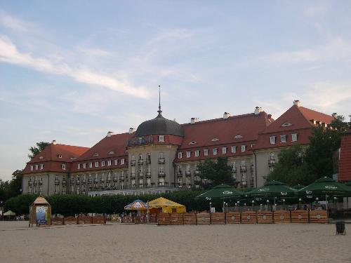 hotel on the beach - Sopot-Poland Sopot , very hip town on the shore of Baltic sea . All three cities Sopot-Gdansk -Gdynia, very worth to see.