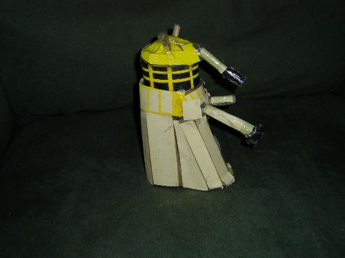 My son made this model.  - My son loves cutting up card and using tape to make different models of things. He hated using glue though! There is always mess on the floor from all his making things. 

Does your child do any craft projects? 