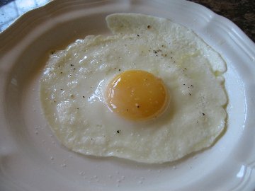 fried egg or the sunny-side up - eggs for breakfast