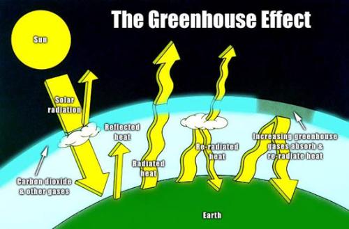 greenhouse - The graphical presentation of greenhouse effect