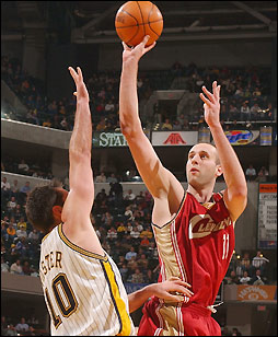 Cleveland's Zydrunas Ilgauskas - Cleveland's Zydrunas Ilgauskas in NBA Season 2003-04.