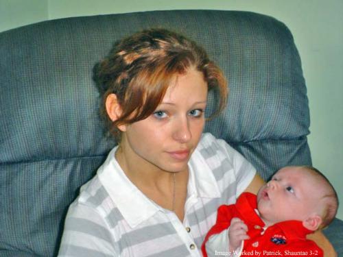 Wyatt and Rachel - Wyatt is my new nephew and Rachel is my sister. We don't look alike do we?