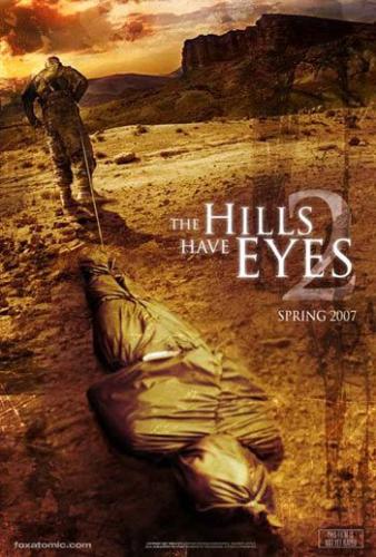 the hills have eyes 2 - What started with the Carter family, clearly didn't end with the Carter family.   The Yuma Flats Training and Testing Facility in New Mexico is big. Sixteen hundred square miles of forbidding desert and mountains used by the U.S. military to test everything from weapons to men. It's there that our central characters, National Guard soldiers barely halfway through their basic training are given a routine mission that will change their lives forever.  They're ordered to deliver a piece of equipment to a group of scientists working in a remote and highly secret area of the facility known only as Sector 16. When they arrive at the isolated research camp, however, they find it is mysteriously deserted. After spotting what seems to be a distress signal flashing from the mountain that looms above them, their sergeant decides to take them all on a search and rescue mission, for surely this is a signal from the missing scientists. Who else could possibly be up there?   Unfortunately, some very nasty people, that's who. The fact is that our kids are smack in the middle of the very hills where ill-fated Carter family found itself attacked by a tribe of cannibalistic mutants lying in wait for them. When the surviving Carter's told the tale of their ordeal, the U.S. military performed a 'robust' search-and-rescue mission that supposedly got rid of these monsters forever. But they were mistaken. The toughest and smartest of the Hills people simply retreated deep into of the old deserted mines that riddle the area. And waited. Until it all blew over. Until the government went away and left them alone to practice what they do best. Attack. Kill. Eat.   And that time has come.   Our young guardsmen and women are inadvertently sent straight into the monsters' lair. The cannibalistic leader, their ruthless patriarch, is Hades. The worst of the worst, intent on leading his pack in a lethal rampage. He's fuelled by insatiable hunger and a passion for revenge, but there's something even worse that he's up to. He wants to capture the two females of our squad so they can be used as breeders. The Hills people have been driven to the brink of extinction - Hades needs a baby to continue his family line!