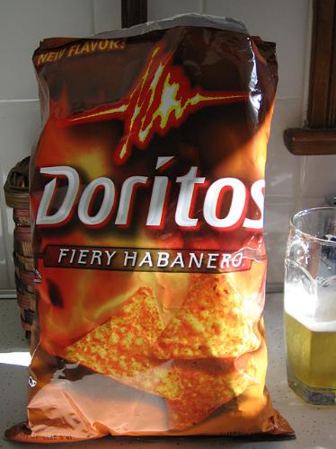 Bag Of Chips - an image of fiery habanero dorito chips