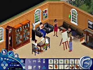 the sims - a boring yet addicting game... I love playing the sims...