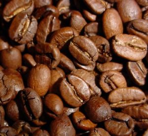 coffee-beans-roasted - an amount of roasted coffee beans