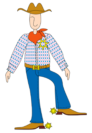 dancing man - This is a graphic of a dancing cowboy.