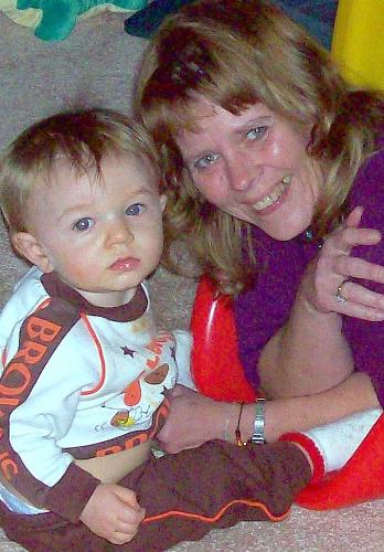 Grandma and Caleb - A picture of me and my grandson (Caleb), taken around Christmas 2006