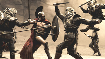 300 - the Spartansthey battle with pride and Hnor.