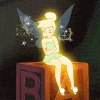 disney - disney's tinkerbell is shaking her head no, because she is angry