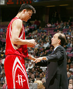 Yao Ming and Jeff Van Gundy - Yao Ming and Jeff Van Gundy in NBA Season 2003-04.