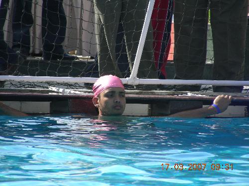 water polo - 10ft deep water...can hardly float