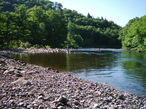 Serenity on the Margaree - This is a pool called 'Chance Pool' on the Portree end of the Margaree River just up from the Portree Bridge in North East Maragree, NS Canada. The smell of the river and the sound of it flowing is the most peaceful and relaxing thing we could ever imagine. That is my retirement dream location.