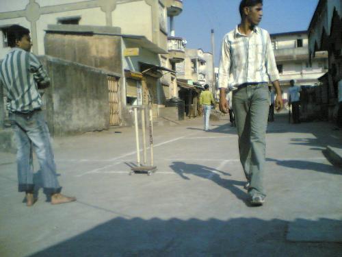 Street Cricket - We friend r playing cricket in our street