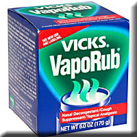 Vicks Vaporub - For coughing, rub Vaporub on the feet and cover with socks! Works 100% of the time.