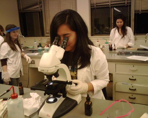 laboratory - this photo was taken during our Microbiology class..