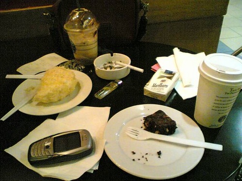 chillin' - a very nice weekend morning with my bestfriend, having breakfast in Starbucks.. with our coffee, and some smokes..