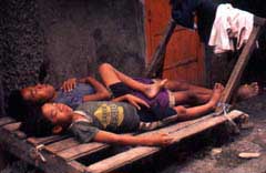 Street Children - Poverty has began the cause this kids to stay in the streets and call their home.