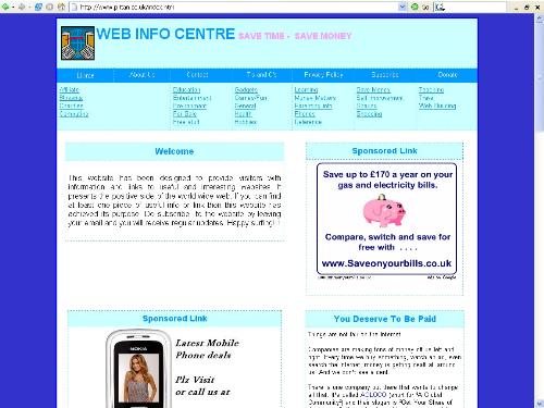 My website - This is a screenshot of my website that I build with very little knowledege of html.