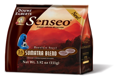 Sumatra Blend by Senseo - The Senseo Sumatra blend claims to be a more bold and intense roast than it's counterparts and comes from a higher more mountainous Arabica bean.